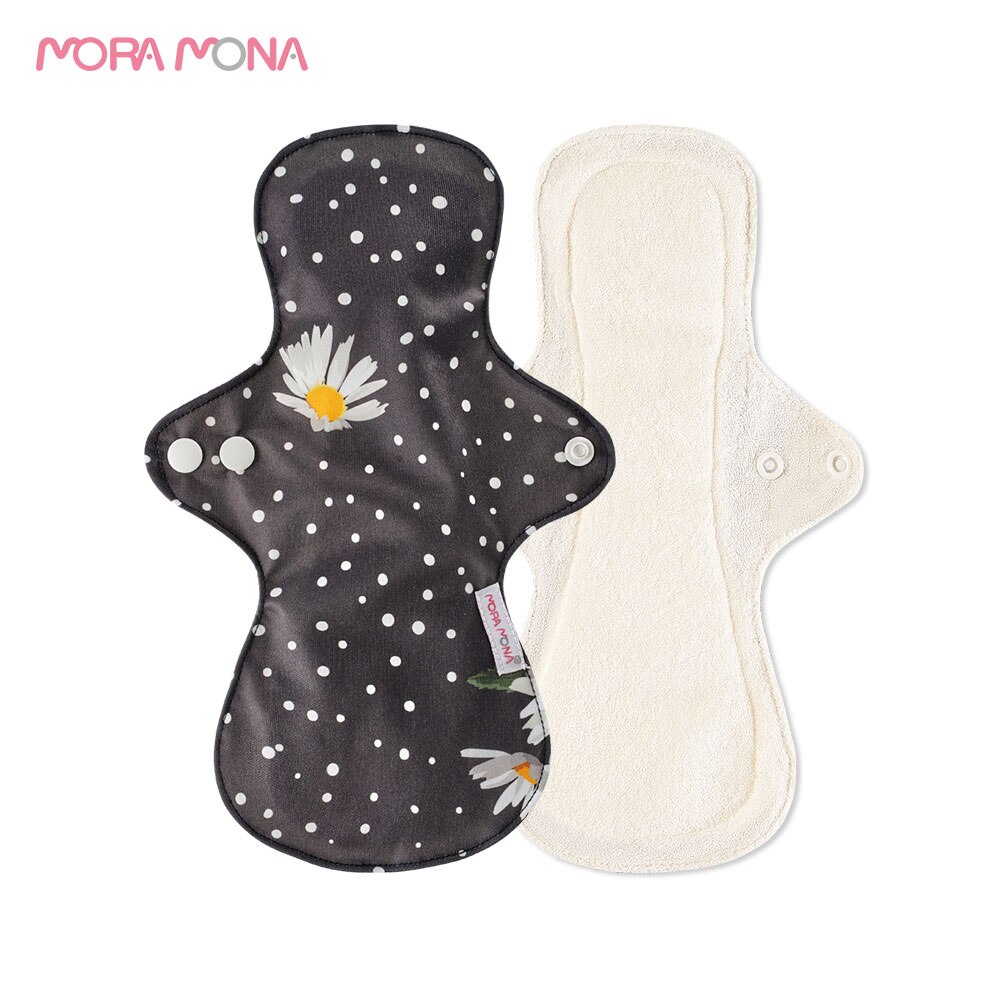 Mora Mona Reusable Menstrual Pad For Heavy Flow Large Size Breathable Women Cloth Pad 5 Pieces