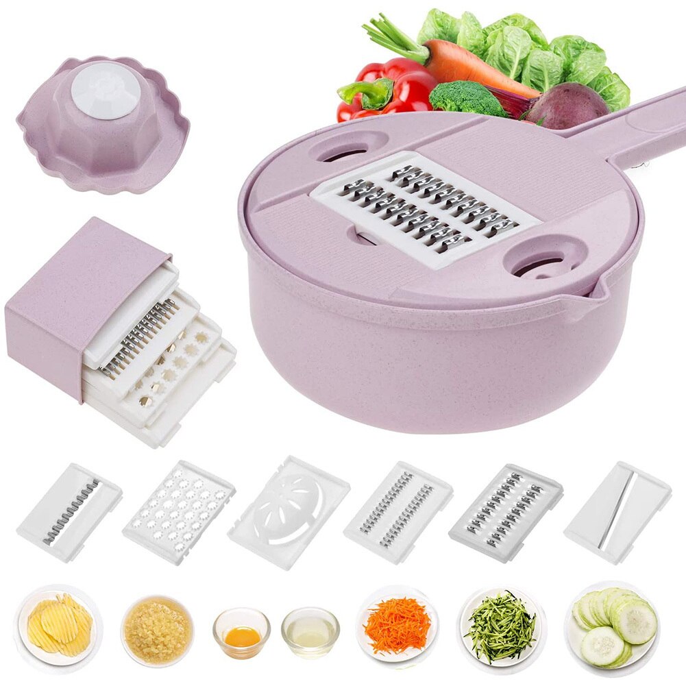 Groente Mandoline Slicer 10 In 1 Groente Spiralizer Cutter En Shredder Keuken Tool Multipurpose Julienne Furit Rasp