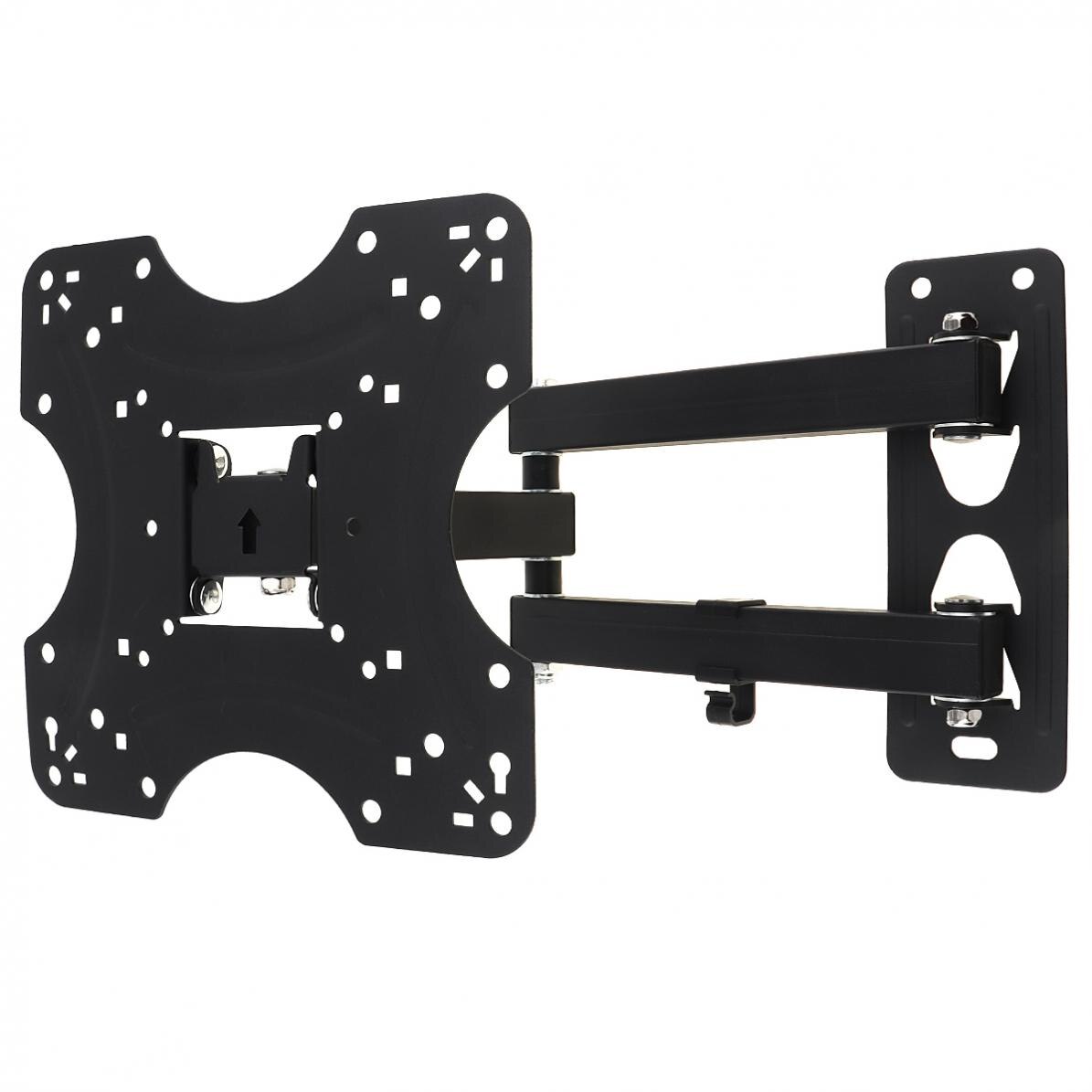Adjustable Frosted Material TV Wall Mount Bracket Flat Panel TV Frame with Accessories for 17 - 32 Inch LCD LED Monitor Flat Pan