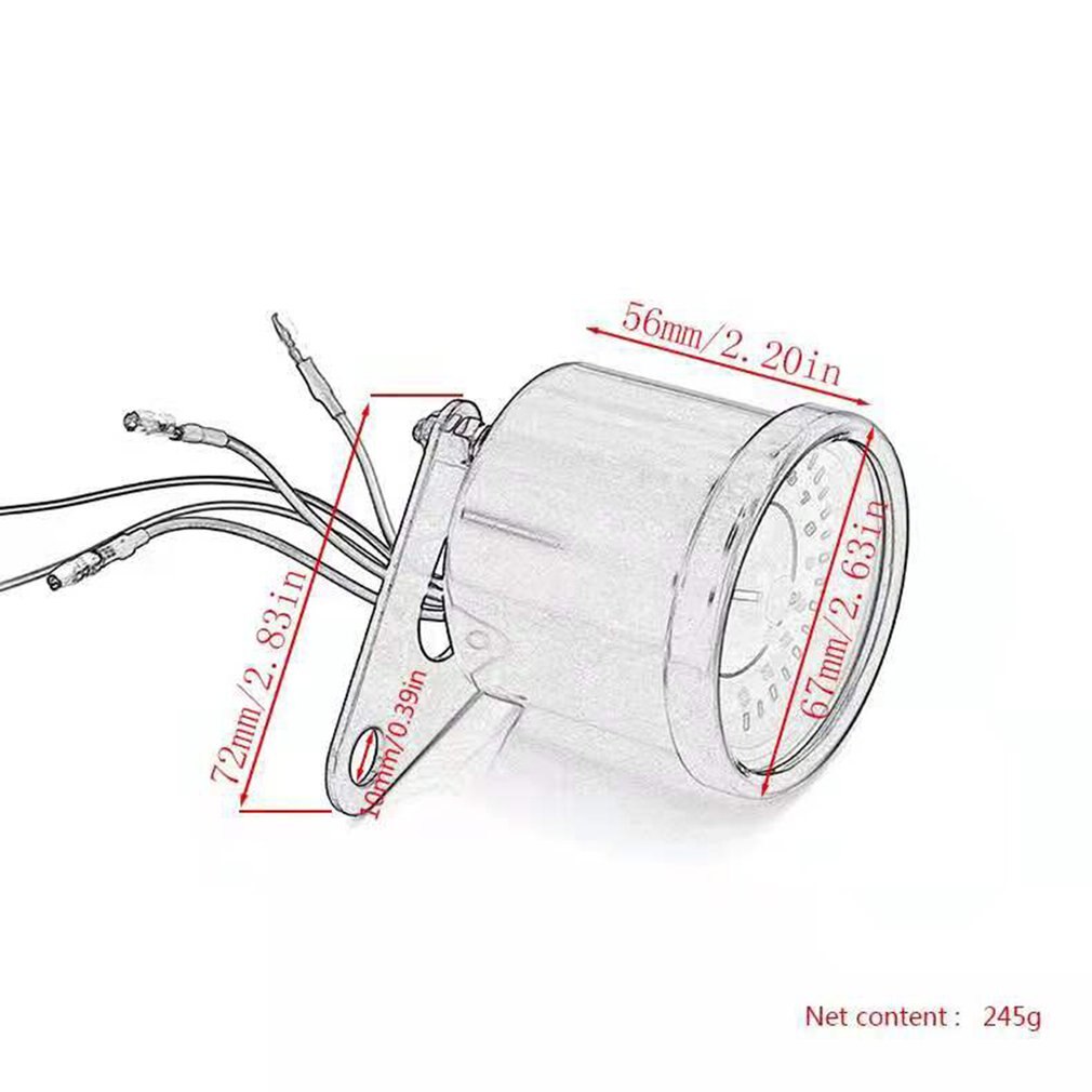 Universal 13000 RPM Motorcycle Tachometer Electronic Tach Meter Speedometer Gauge LED Backlight Motorcycle Tachometer Meter