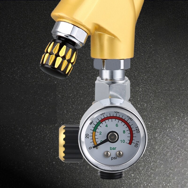 1x Air Control Pressure Gauge Compressor Regulator For Spray Tool Grandado 9201