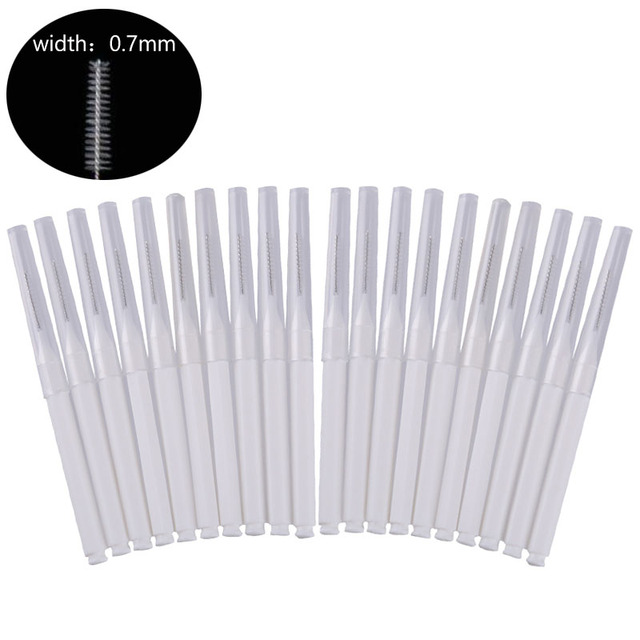 20Pcs Mini Eyebrow Brush Brow Perm Brush Disposable Brow Lifting Brushes Bendable Micro Eyelash Brush Applicators Makeup Tools: black