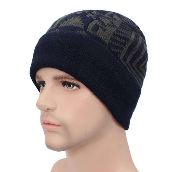 AETRUE Skullies Beanies Winter Knitted Hat Beanie Scarf Men Winter Hats For Men Women Caps Gorras Bonnet Mask Brand Hats: navy