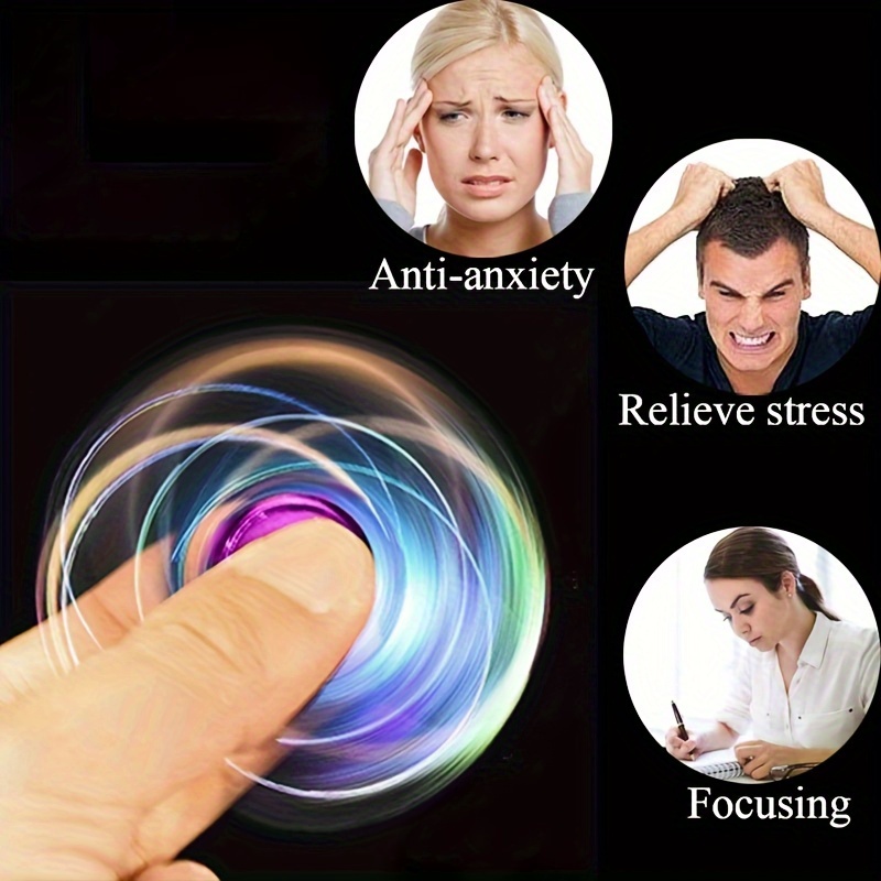 Metal Rainbow Fidget Spinner Gradient Color R188 Mute Bearing EDC Hand Spinner Fingertip Gyro Anti-Anxiety Kids Adult Toys