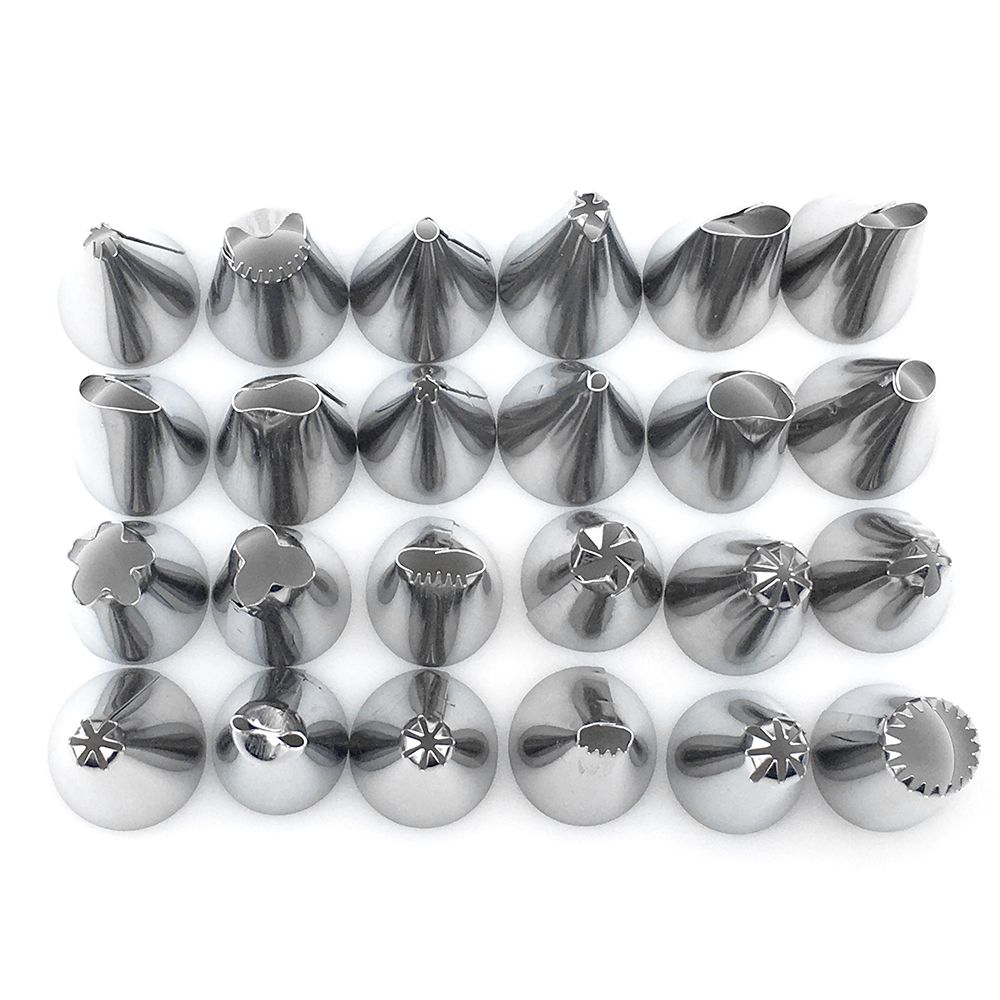24 stks/set Rvs Icing Piping Cake Nozzles Russische Gebak Versieren Tips Bakken Tools Voor Cake Dessert