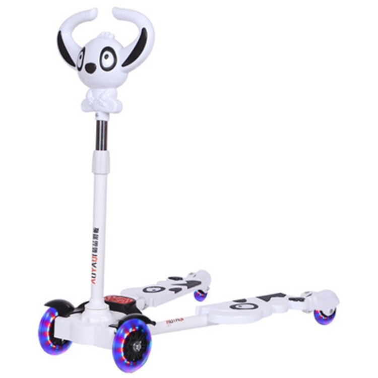 Trottinette à quatre roues pour enfants, ajustable et brillant, ciseaux, voiture, jouets pour bébés