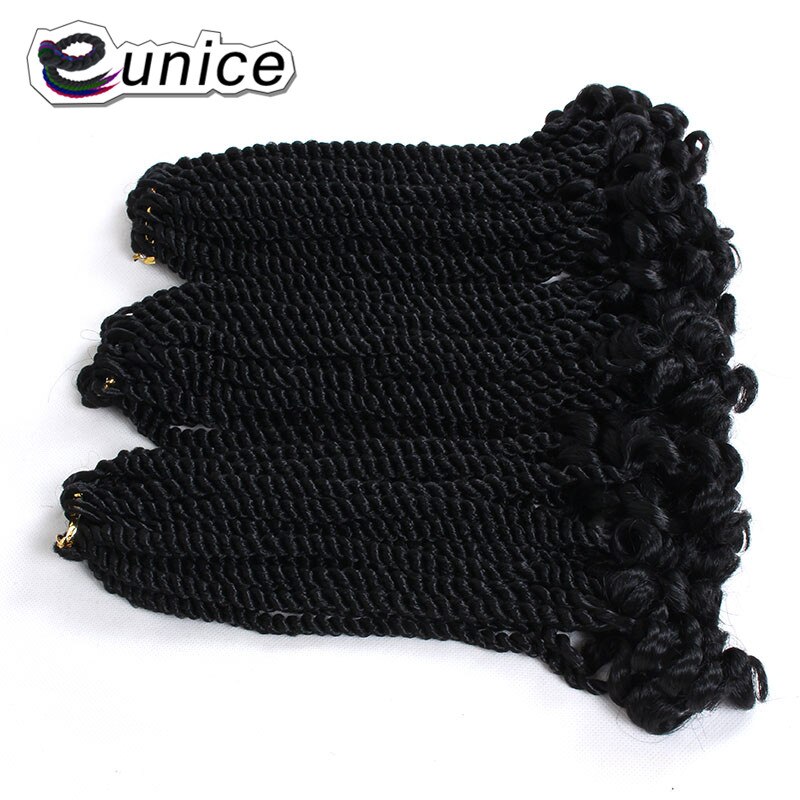 Eunice Haar Für Flechten Syntheic Haar 20 stränge/Pack 12 zoll Havanna Twist Nahen Größe Ombre Lila Häkeln Briads