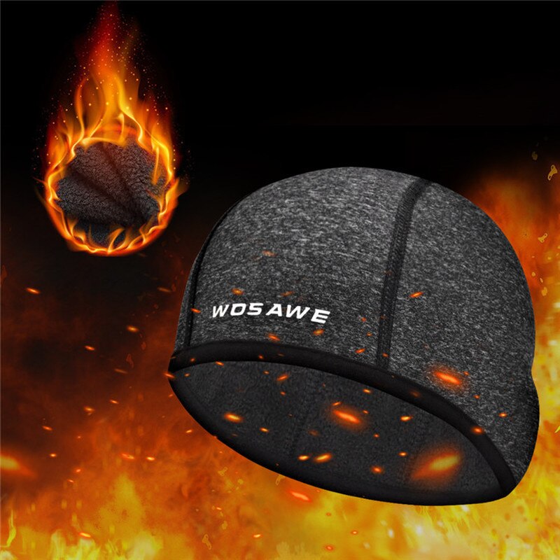 Winter Cycling Cap for Men Waterproof Windproof Sport Skull Caps Warm Thermal Fleece Running Hat MTB Bike Motorcycle Headwear