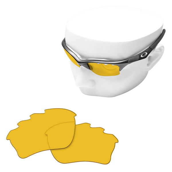 OOWLIT Polarisierte Ersatz Linsen für-Oakley Half Jacket XLJ Belüftet Sonnenbrille: Yellow-Non Polarized