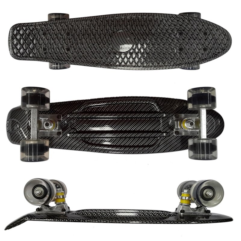 Penny Board Flexible Plastic Cruiser Board Mini Skateboards For Beginners Or with High Rebound PU Wheels 1