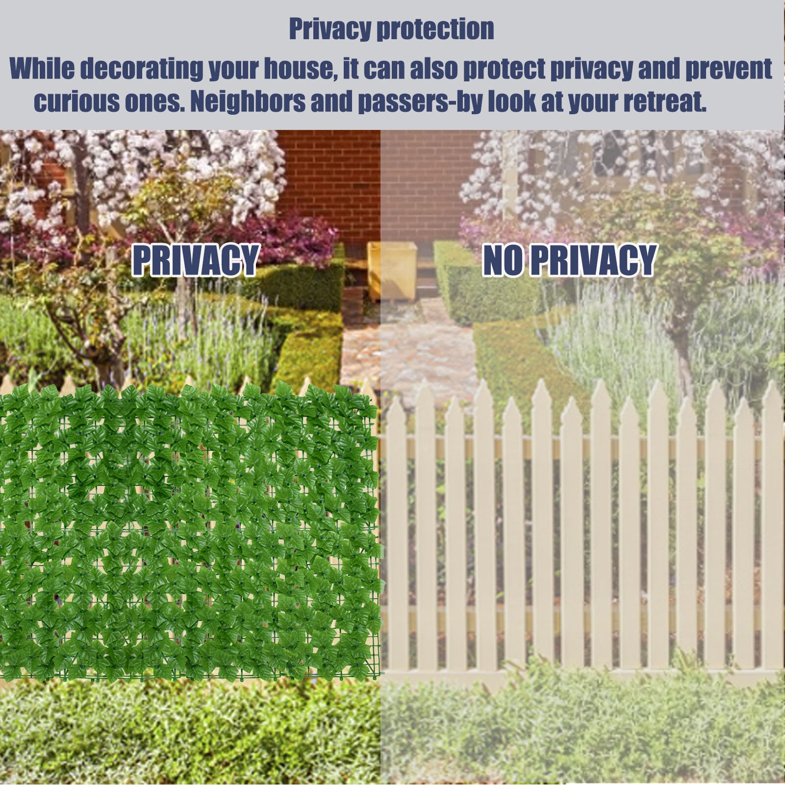 1*3M Artificial Privacy Fence Screening Roll Garden Artificial Ivy Leaf Hedge Fence For Outdoor Indoor Patio Decor Yard Fence