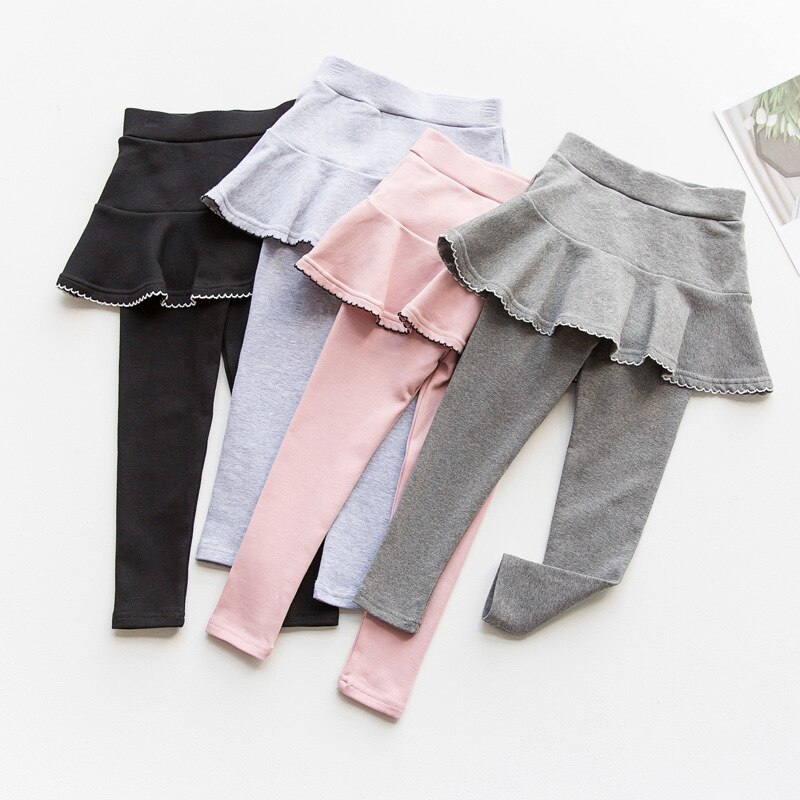 2022 Baby Girls Leggings Cotton Princess Skirt-pants Spring Autumn Children Slim Skirt Trousers for 2-7 Years Kids Clothes
