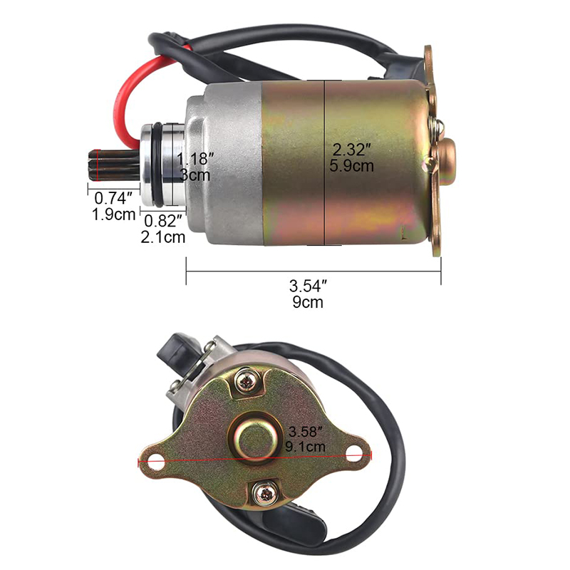 GY6 125cc 150cc Starter Motor mit Draht Kabel Kompatibel Gehen Karts ATV Roller Moped Dune Buggys Quad 4 Räder Motor teile