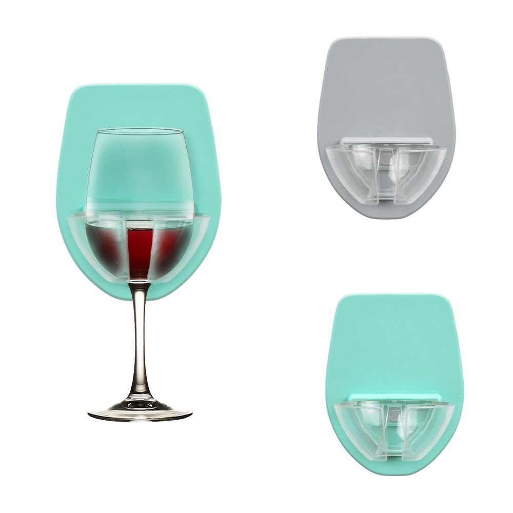 1Pcs Muur Plastic Wijnglas Houder Bad Douche Rode Wijn Glas Houder Cup Opslag Opknoping Rack Bar Badkamer Keuken accessoires