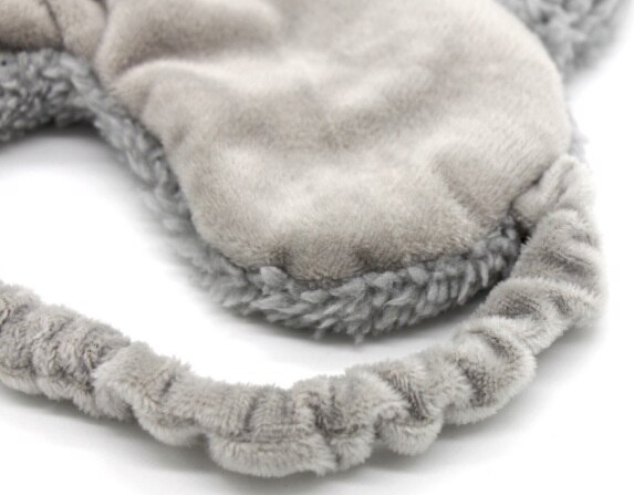 Miehet naiset harmaa hiiri sarjakuva silmän nukkumisnaamio blinder patch elastinen hihna silmäsuoja