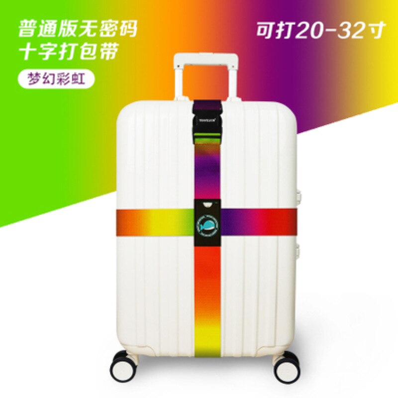 Bagagerem krydsbælte pakning justerbar rejse kuffert med nylon kuffert med rejsetilbehør: 03
