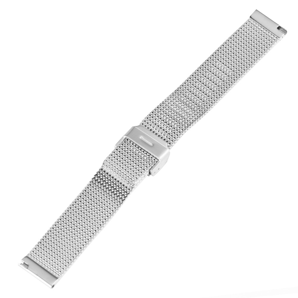 Silver rostfritt stål mesh klockarmband utsökt krok spänne klockor rembyte armband 18/20/22mm cinturino orologio