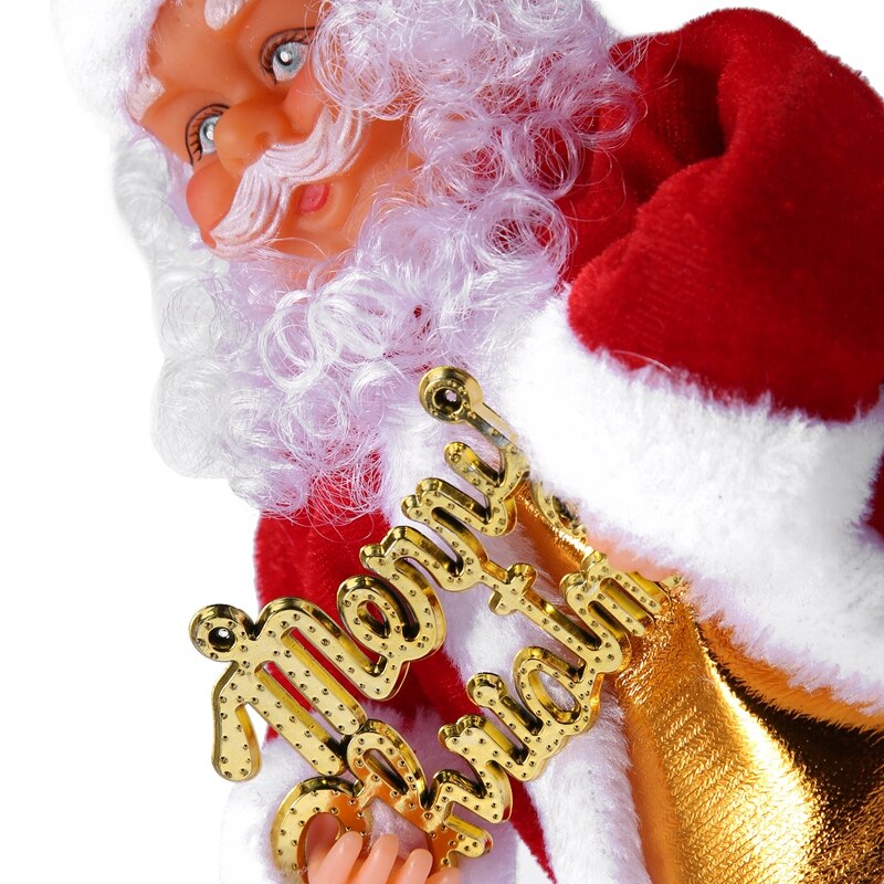 Joulu sähköinen kirje kortti joulupukki laulu tanssi nukke lelu vuosi lapsille lelu navidad joulukoristeita