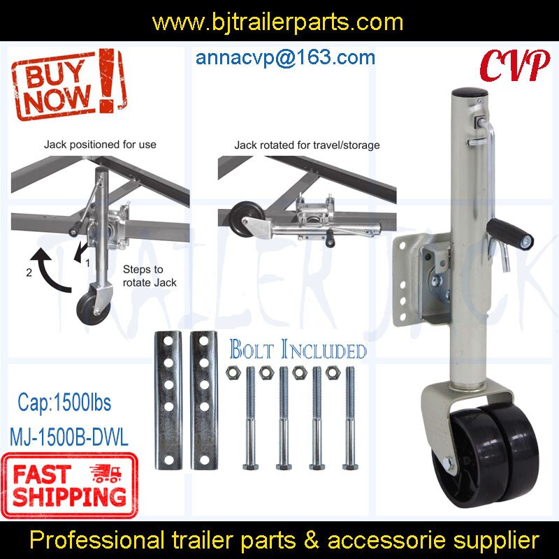 jockey wheel, trailer jockey wheel, trailer jack, double wheel jockey wheel, 1500lbs, trailer parts dual wheels