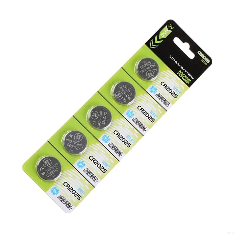 QX2A -Packung mit 10/5 CR2025 3V Lithium -Knopfzellen -Batterien CR2025 -Batterien für Uhren -Taschenrechner Schlüssellose