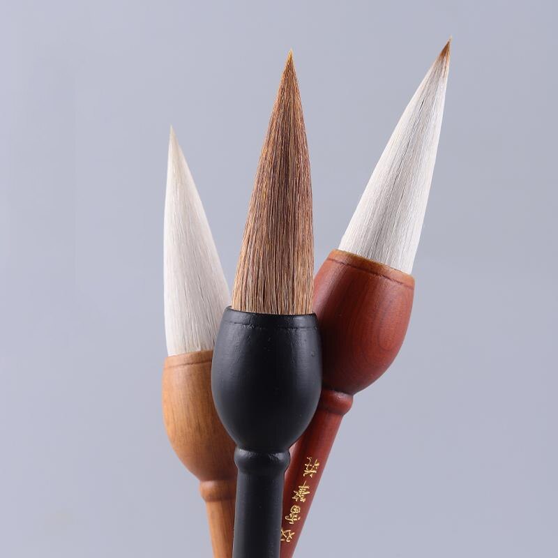 Wolf Hair and Sheep Hair Brush Grab Pen Large Brush Calligraphy Brush Writing Couplet Spring Festival Couplet List Book Grab Pen