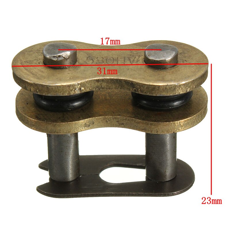 Motorfiets crossmotor 530h zware ketting gouden verbindingsschakels met o-ring motorkettingverbindingsclip slot voor atv