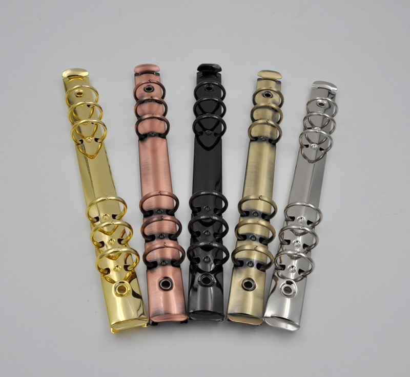 A4 B5 A5 A6 Colorful Metal Spiral Notebook Ring Binder Clip DIY Stainless Steel File Folder Diary Clips Binding Ring Iron Gold