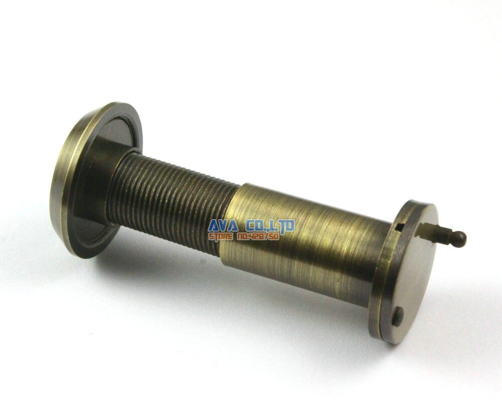 Antik messing 220 graders vinkel dørkighul med dæksel 35-55mm