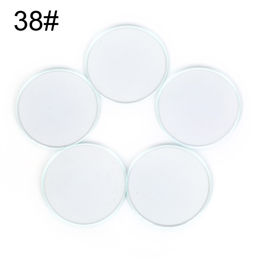 5 stk til reparation af ur str. 36mm/37mm/38mm/39mm/40mm urglas anti-ridse transparent rund krystal glas del: 38