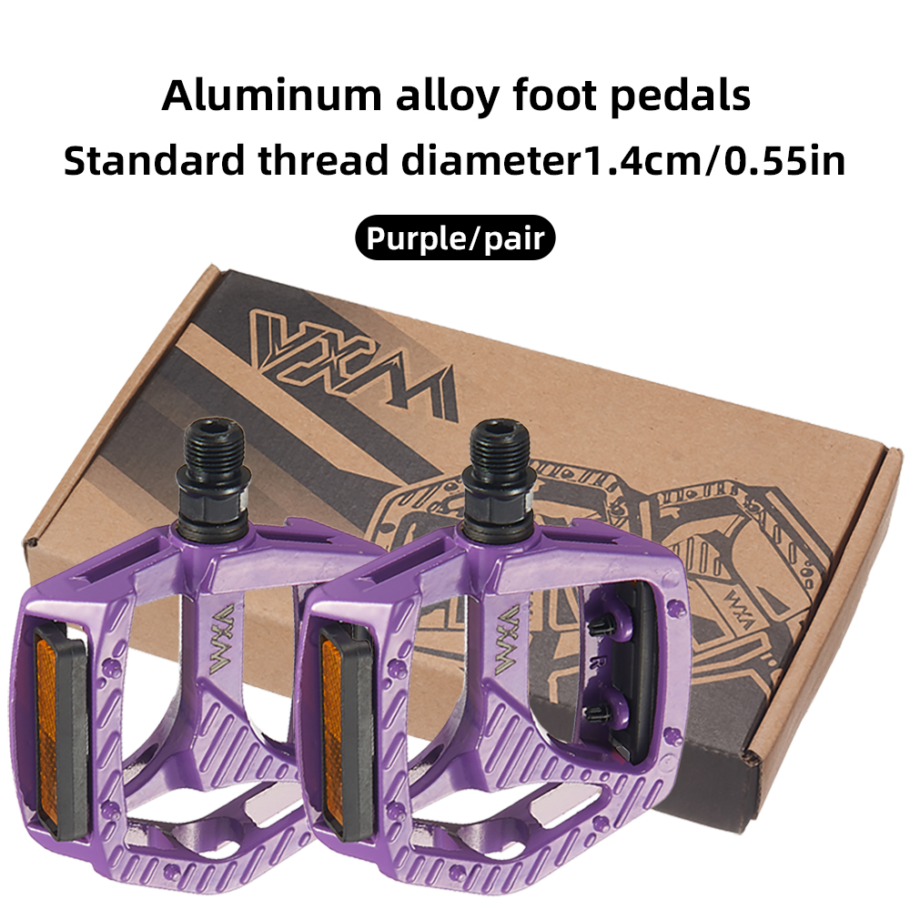 VXM Bicycle Sealed DU Bearing Nonslip Pedal Mountain Cycling Aluminium Alloy Ultralight Pedal Road MTB Pedals Bike Accessories: PURPLE