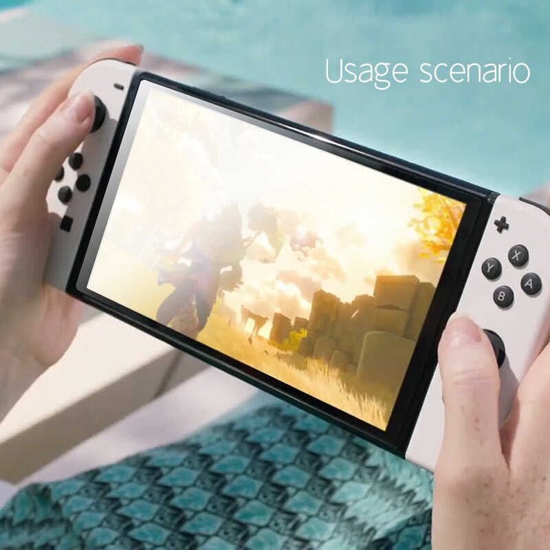 Hothink 3Pcs Gehard Gehard Glas Film Voor Nintendo Switch Oled 7 "Inch Clear Protector Voor Ns Groot Scherm versie Console
