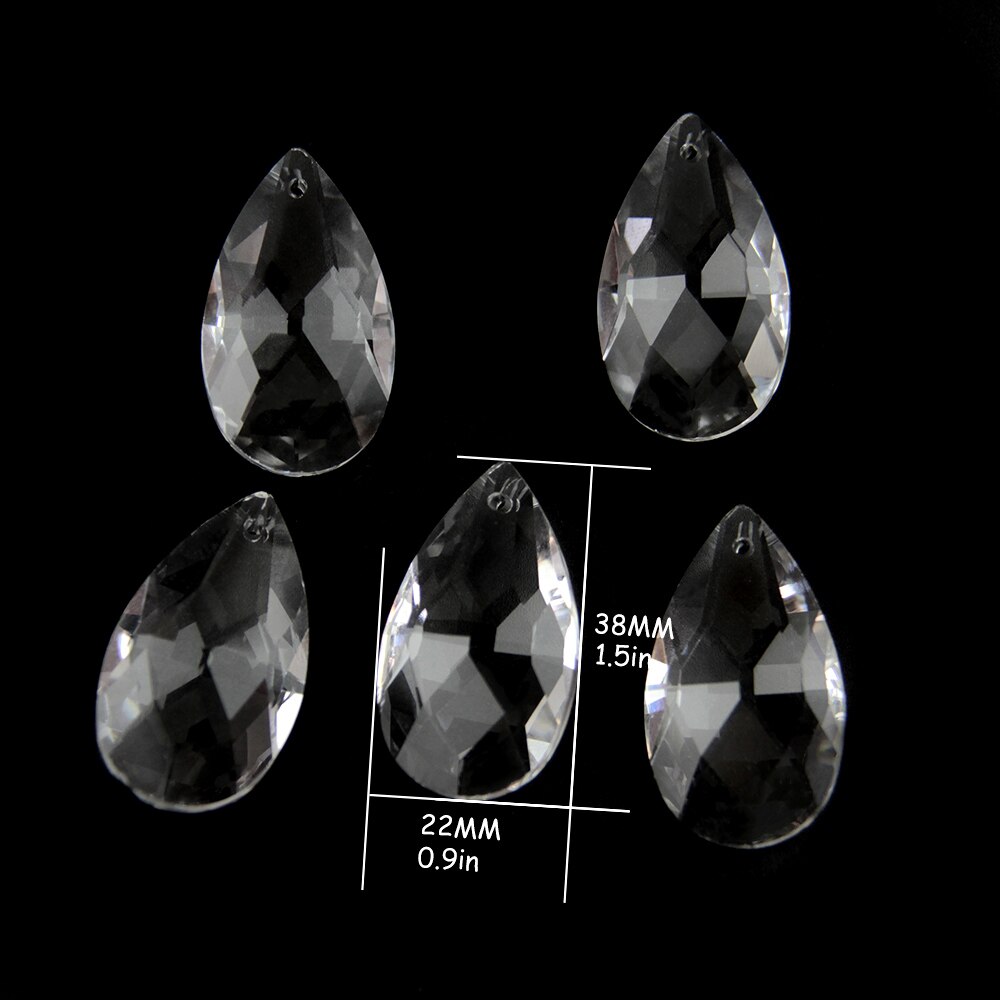 Camal 2 Stuks 38Mm K9 Kristal Druppel Prisma Hanger Lamp Verlichting Onderdelen Ornament Suncatcher Kroonluchter Opknoping Wedding Party Decor: 14 Mesh