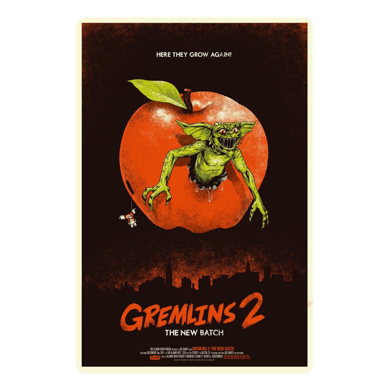 Gremlins Wall Stickers for Kids Room Game Center Home Decoration Vintage Art Painting Plaque Metal Signs