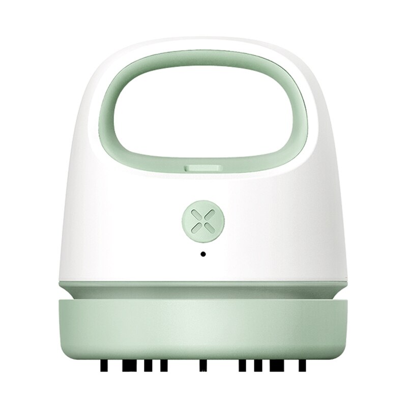 Portable Electric Desk Vacuum Cleaner Home, Office Desktop Cleaner Dust Collector for Notebook Computer Keyboard: Green