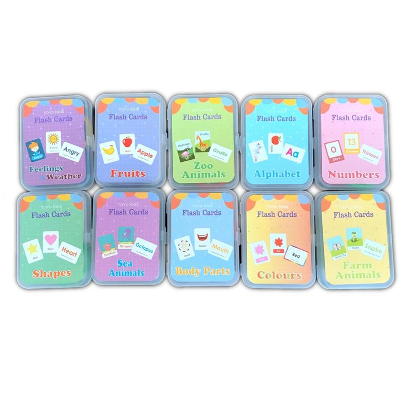 Baby English Learning Word Card Pocket Flash Cards Preschool Montessori Educational Toys Letters Alphabet ABC Numbers For Toddle