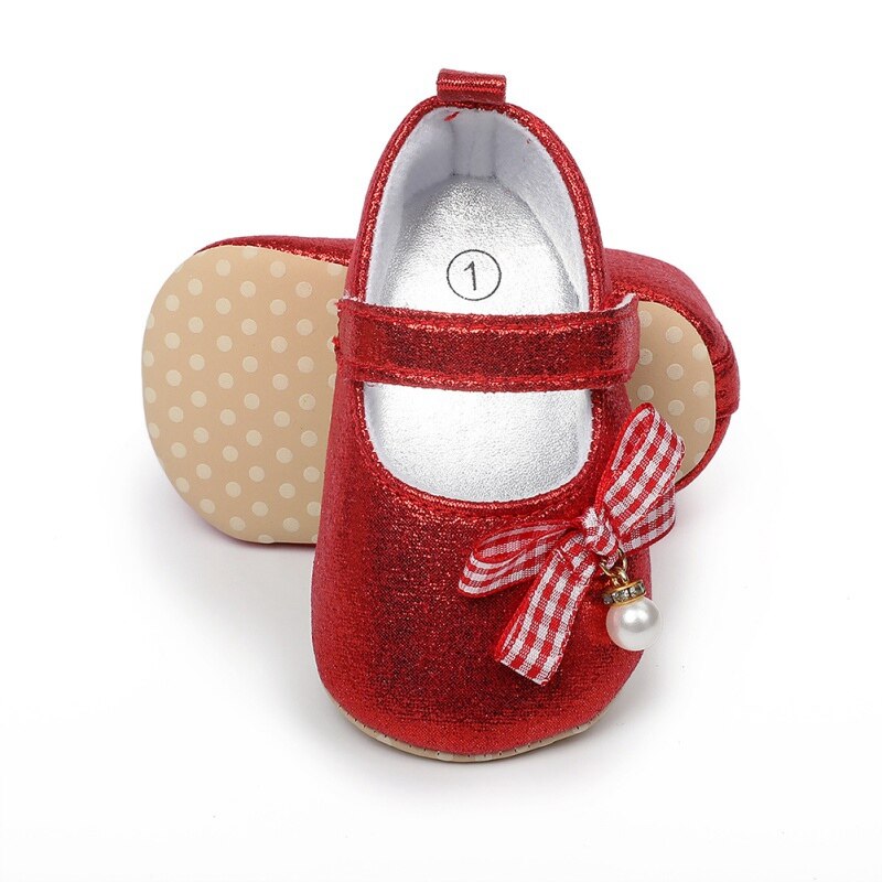 Baby Girls Shoes Princess Cute Newborn First Walker Shoes Infant Soft Sole Bottom Anti-slip Shoes