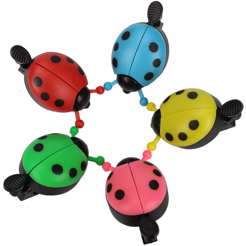 Campana de la bicicleta de anillo de escarabajo de dibujos animados ciclismo Bell niños encantadores timbre de mariquita anillo para bicicleta cuerno alarma bicicleta accesorios