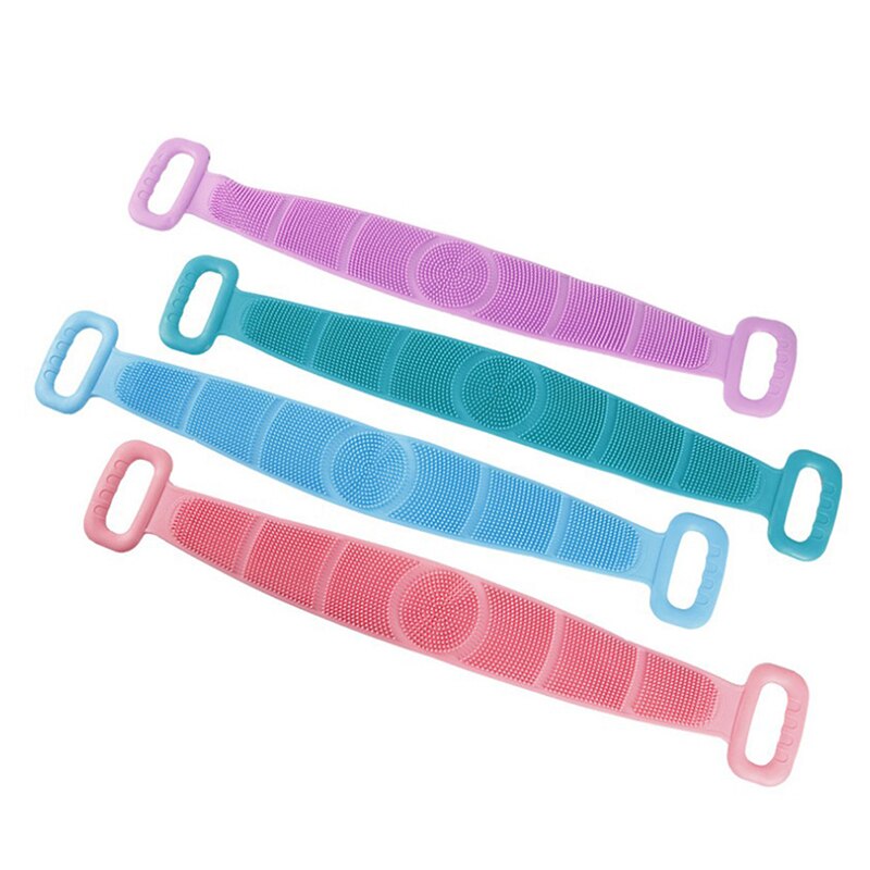 Bath Shower Bath Belt Exfoliating Back Brush Belt Wash Clean Bath Scrub Belt Towel In Stock Silicone Body Brush