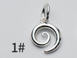 Cute Spiral Silver Charms Pendants Personality Dangle Earrings Findings 11x9mm 925 Sterling Silver Charm DIY Jewelry Making: 1 silver