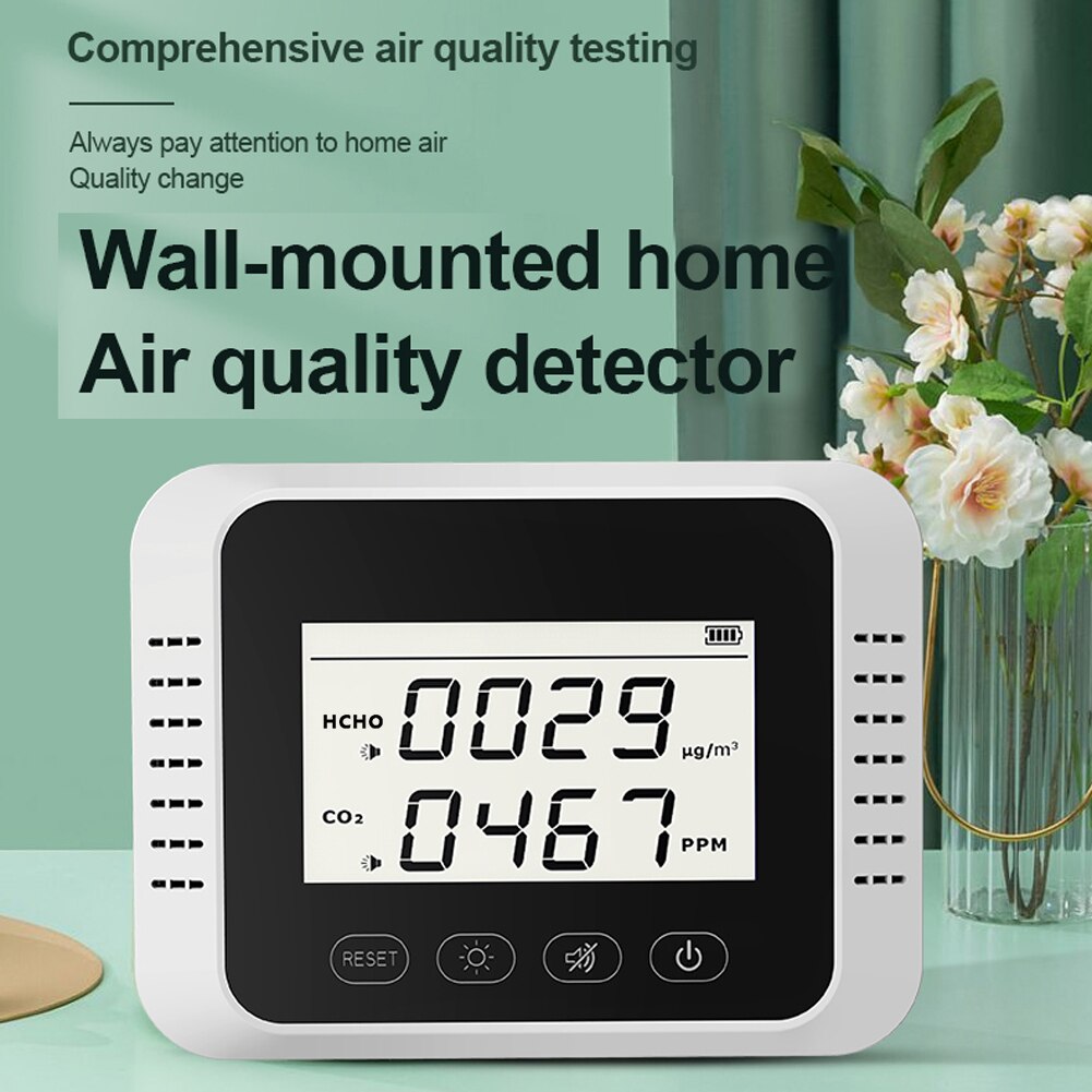 Air Monitor CO2 Meter Digital CO2 Detector Formaldehyde Tester Air Analyzer Medidor CO2 измерение 공기질 CO2 sensor