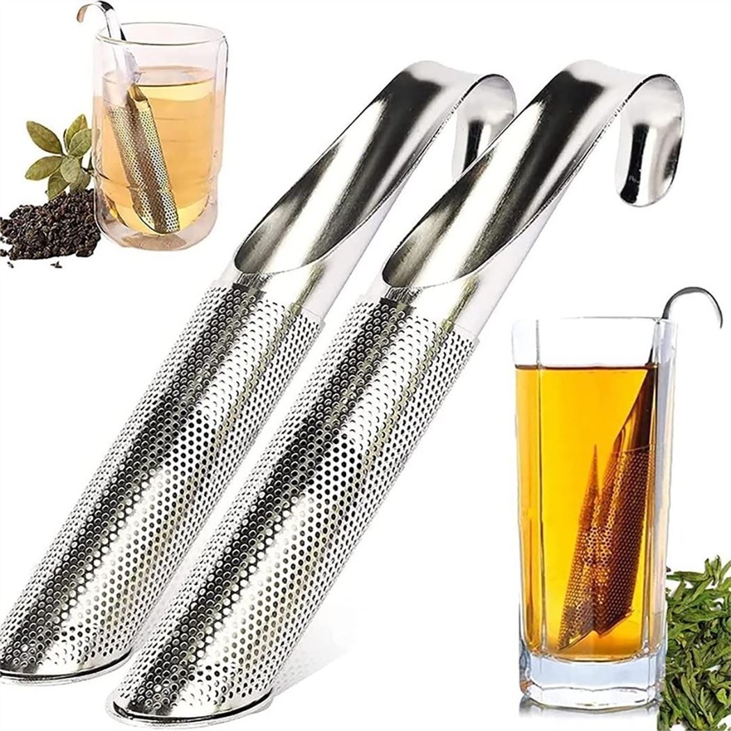Portable Home Tea Accessories Filter Stainless Steel Tea Maker Piping Tea Spoon Brewer Long Handle Metal Cup