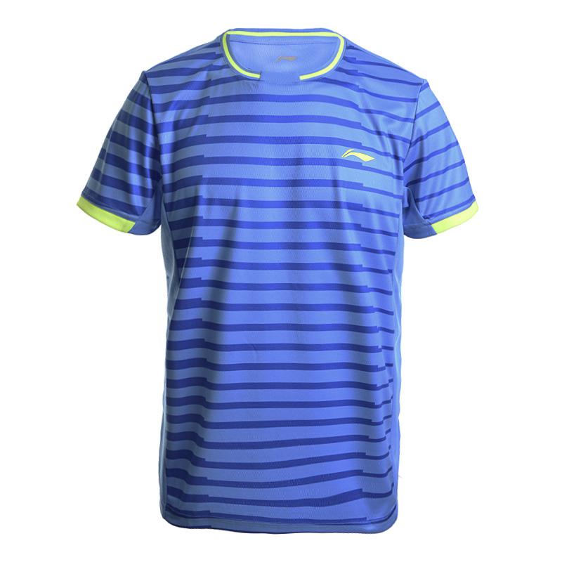 Li-ning nouveaux chemises de Badminton pour hommes à sec respirant coupe régulière sport confort T-Shirts doublure Tee AAYM143 CJFM17: AAYM143 3H / 4XL