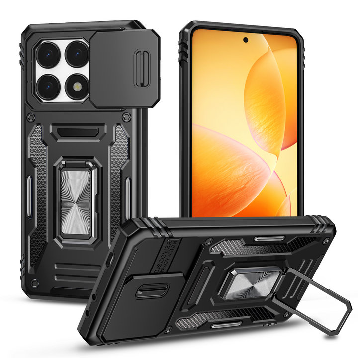 Shockproof Case For Xiaomi 14T Pro 5G Armor Camera Slide Ring Back Cover For Xiaomi 14T Case Mi 12X 12S 12 11T Pro 14 T Funda