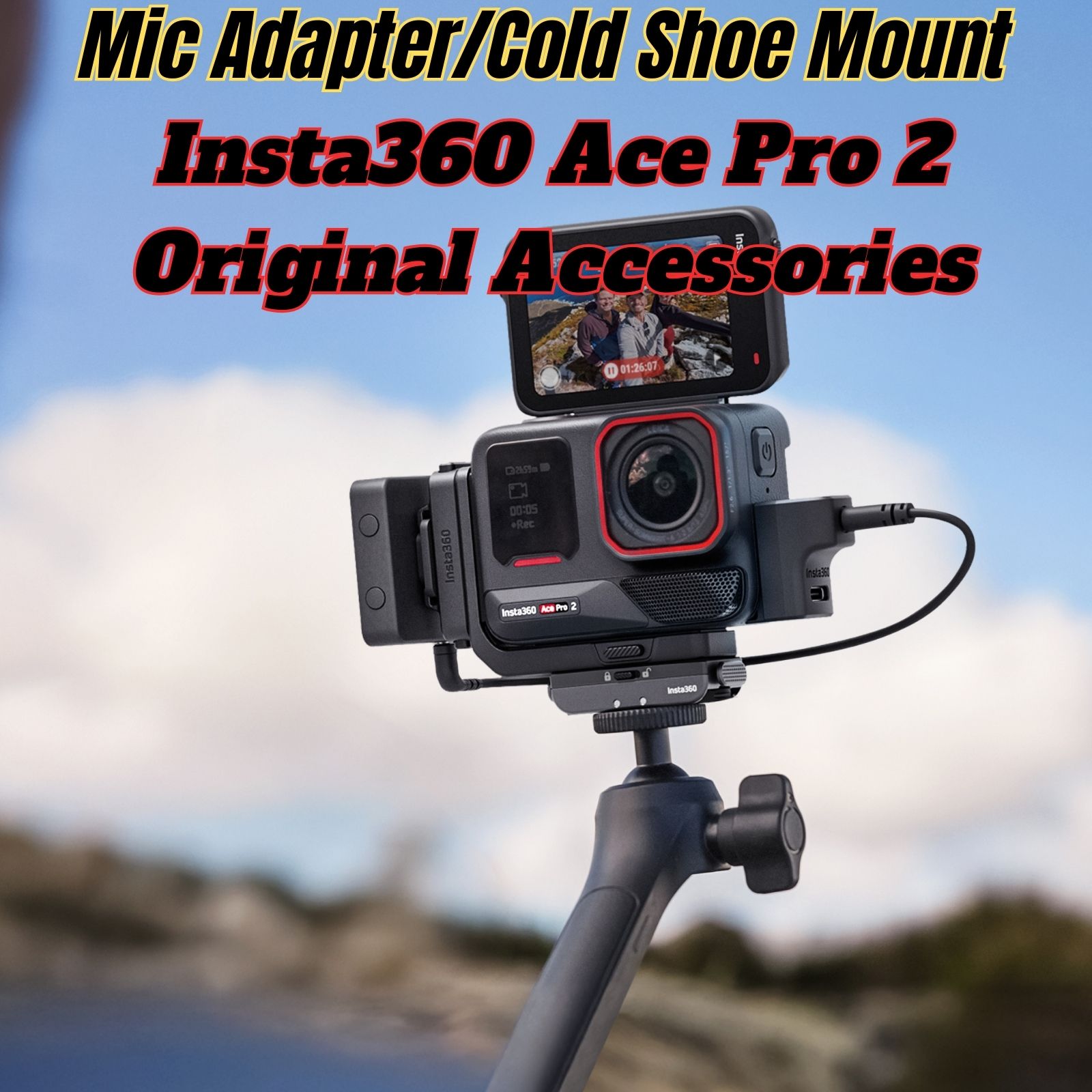Insta360 Ace Pro 2 accesorios protector de lente Original Mini funda de cámara GPS cargador de batería remoto montaje de zapata fría adaptador de micrófono engranajes