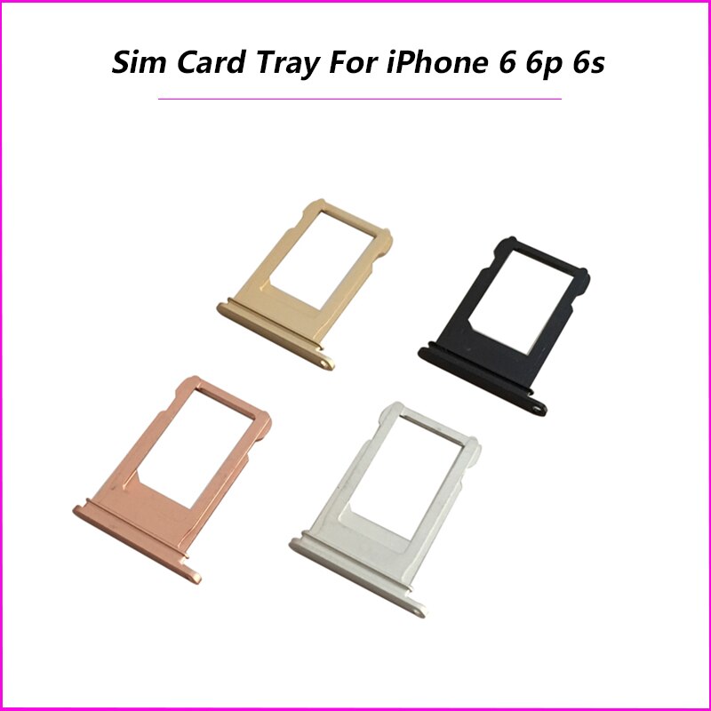 Soporte de bandeja de tarjeta SIM Nano para iPhone 6, 6p, 6s, reemplazo de tarjeta SIM, adaptador, accesorio de teléfono