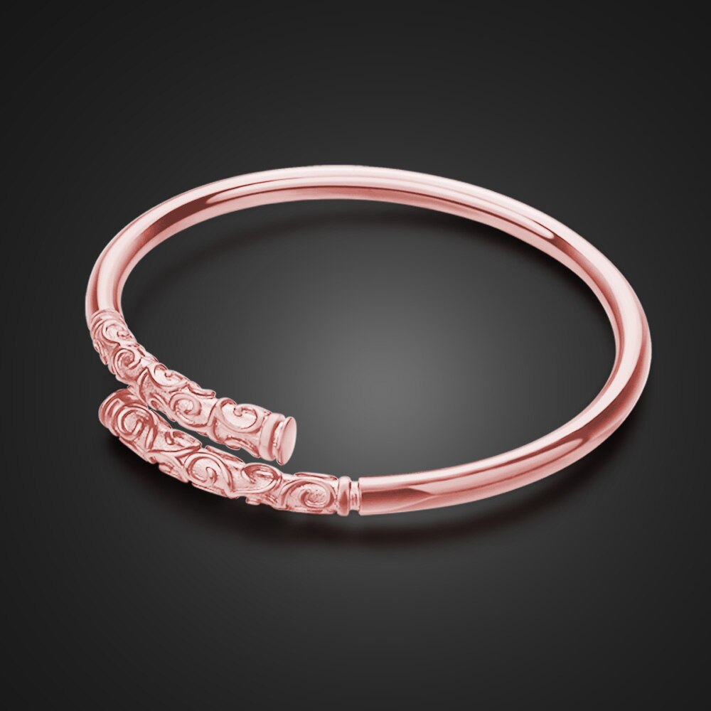 Monkey King Unisex 925 Thai Silver Bracelet-Sterling Silver Bracelet for Women's -Open Sterling silver Bracelet-Men's jewelry: Pink