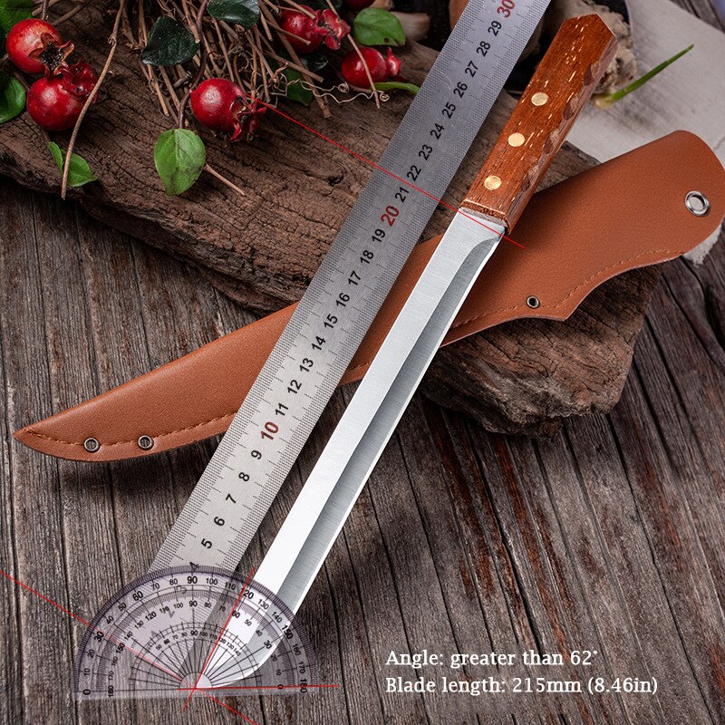 Butcher Cleaver Traditional Kitchen Knife Hammer Stainless Steel Chef Chopper Meat Cooking Knives Long Knife Melon Fruit Knife