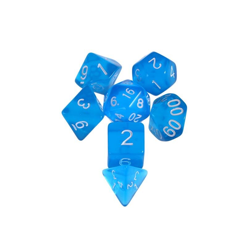 Polyhedral Würfel Anzahl Digitale Würfel Acryl Würfel Brettspiel Würfel Tabelle Spiele Drachen Dungeons DND: style 7 7pcs