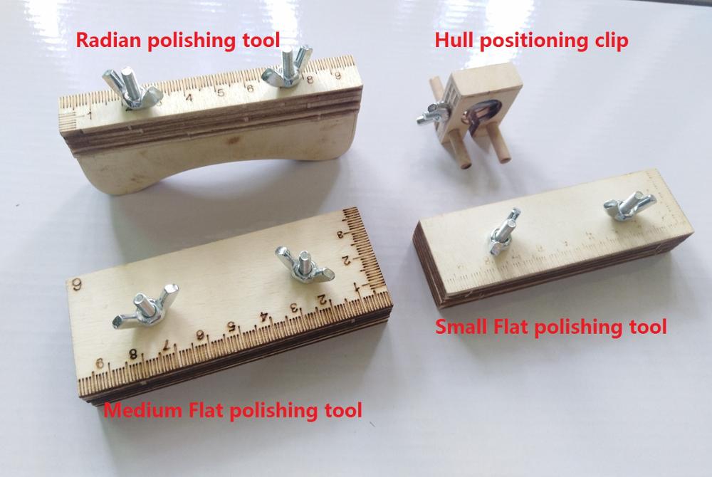 Ancient ship model necessary wooden tools kits ship hull polishing tool / Hull positioning clip 4 pcs/set