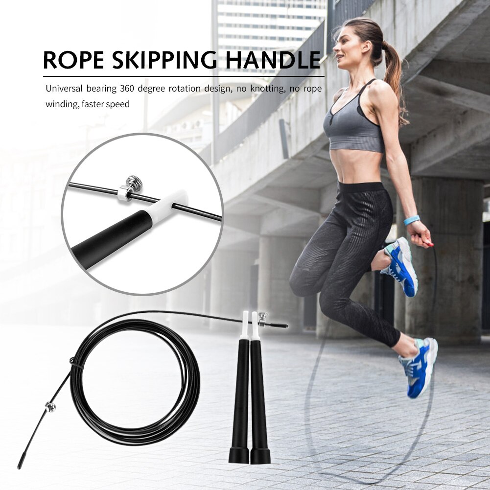 3m Jump Skipping Ropes Adjustable Skip Rope Steel Wire Fitness Exercise Skipping Jump Rope Sports Exercises Speed Jump Rope